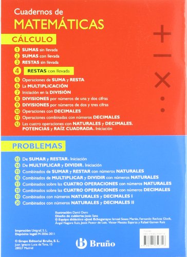 4 Restas con llevada (Castellano - Material Complementario - Cuadernos De Matemáticas) - 9788421656716