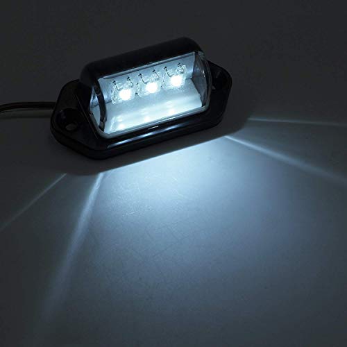 ACAMPTAR Luces de Placa de Número Led Luces de Matrícula Lámparas Traseras Universal 12V 24V para Coche Remolque Vehículo Vehículo Ute Camioneta Caravana Bote