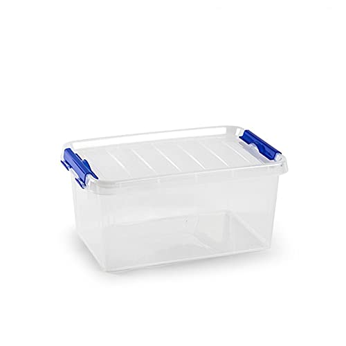 Acan Plastic Forte - Caja de ordenación de plástico, 8 litros, Nº26, 15,5 x 34 x 22,5 cm, baúl con Tapa para organización del hogar, Almacenamiento, arcón de plástico para Distintos usos