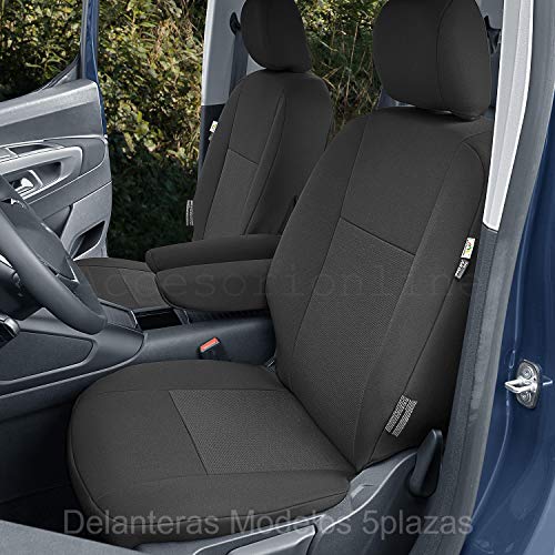 Accesorionline Fundas de Asiento para Berlingo III Desde 2019 -100% A Medida 2-5plazas (5plazas (Traseras 1+1+1))