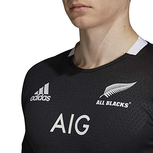 adidas Hombres Nueva Zelanda All Black Home Rugby Camisa 2018 2019 Negro, Negro, XXL