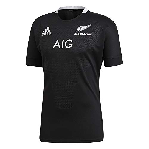 adidas Hombres Nueva Zelanda All Black Home Rugby Camisa 2018 2019 Negro, Negro, XXL