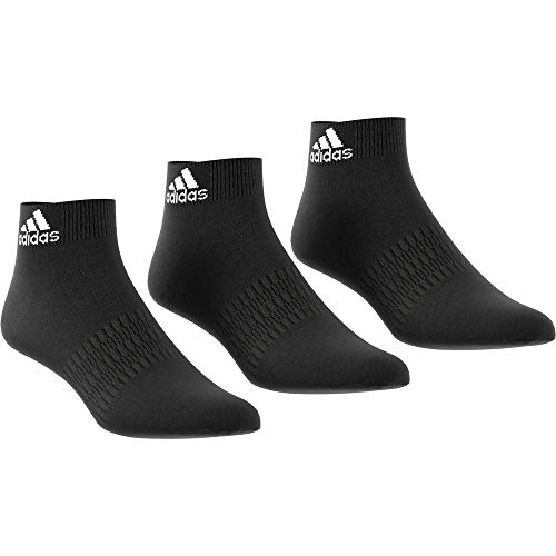 adidas Light ANK 3PP Calcetines, Unisex Adulto, Black/Black/Black, M