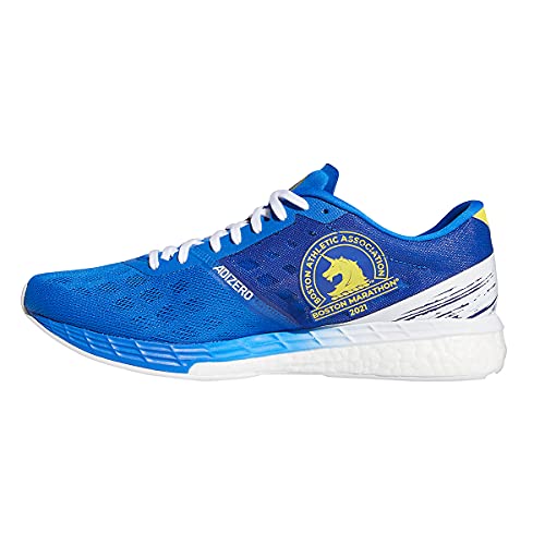 adidas Men's Adizero Boston 9 Running Shoe - Color: Blue/Yellow/White - Size: 10 - Width: Regular