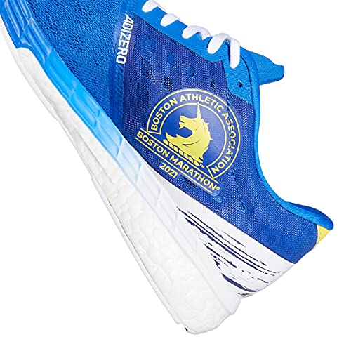 adidas Men's Adizero Boston 9 Running Shoe - Color: Blue/Yellow/White - Size: 10 - Width: Regular