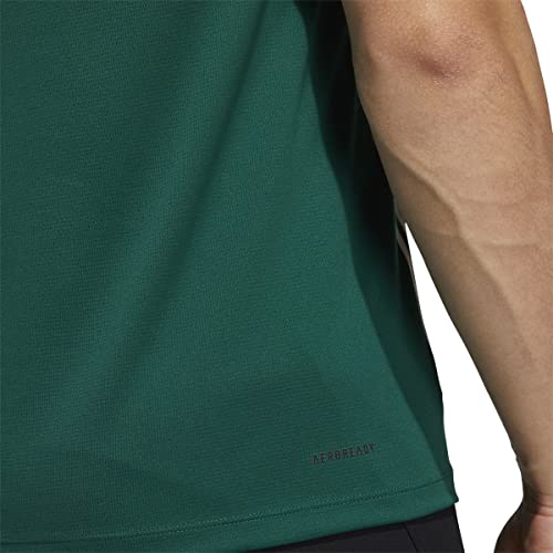 adidas Men's Standard AEROREADY 3-Stripes Tee, Collegiate Green, Medium