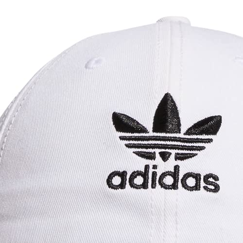 adidas Originals Gorra Holgada Strapback para Hombre Old, Hombre, Gorra de Tirantes Relajada para Hombre, 975950, Blanco/Negro, Talla única