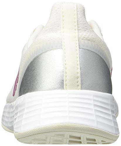 adidas QT Racer Sport, Sneaker Mujer, Chalk White/Cherry Metallic/Silver Metallic, 38 2/3 EU