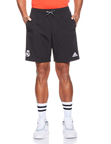 adidas Real STR SHO Pantalón Corto, Hombre, Negro/Blanco, S