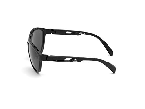 adidas SP0012 Gafas, Shiny Black/Smoke, 61 para Mujer