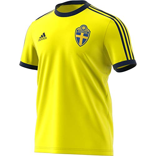 adidas Suecia SVFF Temporada 2020/21 Camiseta 3 Bandas, Unisex, Shock Yellow, S