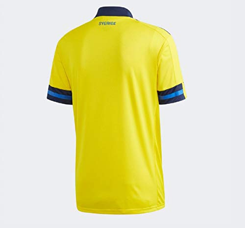 adidas Suecia SVFF Temporada 2020/21 Camiseta Primera equipación, Unisex, Yellow/Night Indigo, 152