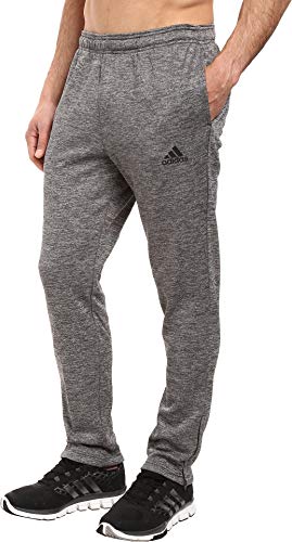 adidas Team Issue - Pantalones ajustados de forro polar para hombre - F16SPWM743, Team Issue - Pantalones de forro polar, XXL, gris oscuro jaspeado/negro jaspeado