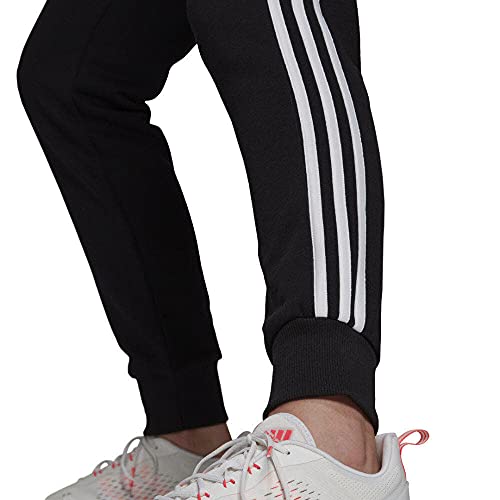 adidas W 3S FT C PT Pants, Womens, Black/White, Large