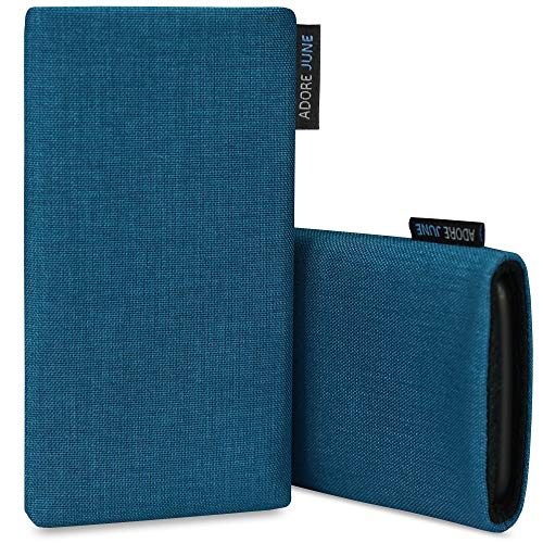 Adore June Classic Azul-Océano Funda Compatible con Galaxy S22 Ultra, Material Resistente Efecto Limpiador de Pantalla