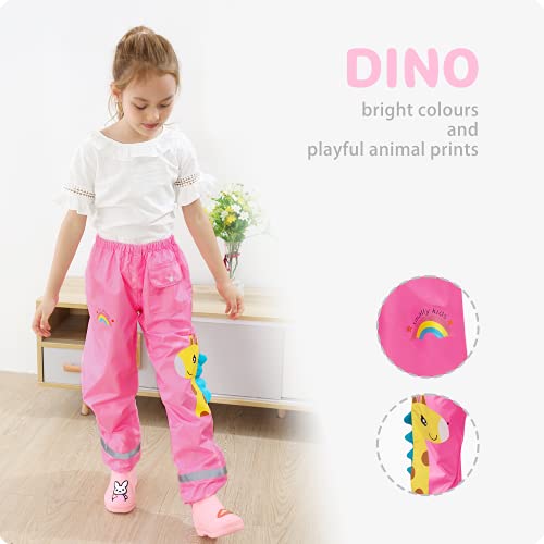 Adorel Pantalones Impermeables Reflector Bolsillo para Niño Jirafa 3-4 Años (Tamaño del Fabricante M)