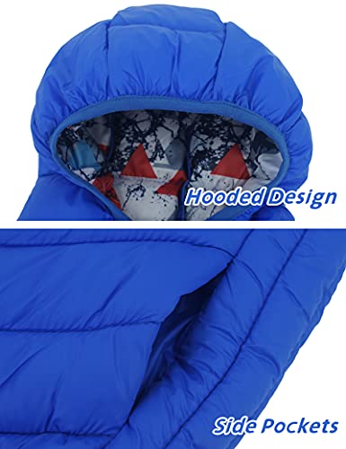 AIEOE Chaqueta de plumón sin mangas Chaleco para niños Otoño e invierno Chaqueta sin mangas Abrigos Niña Niño Cálido Cómodo azul real 6-7 años