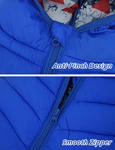 AIEOE Chaqueta de plumón sin mangas Chaleco para niños Otoño e invierno Chaqueta sin mangas Abrigos Niña Niño Cálido Cómodo azul real 6-7 años