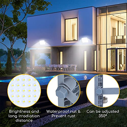 Aigostar Focos Led Exterior, 30W 6500K LED Floodlight Exterior, luz de inundación para exteriores de 2700LM a prueba de agua IP65 para patio, jardín, garajes