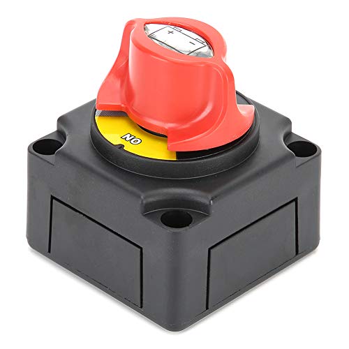 Akozon interruttore batteria auto 12V 300A Battery Disconnect Knob ON‑OFF Switch High Current para Car RV Marine Yacht R1m939Battery Switch Power Cut-Off Switch Battery Isolator Disconnect Cut Of