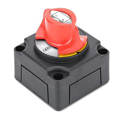 Akozon interruttore batteria auto 12V 300A Battery Disconnect Knob ON‑OFF Switch High Current para Car RV Marine Yacht R1m939Battery Switch Power Cut-Off Switch Battery Isolator Disconnect Cut Of