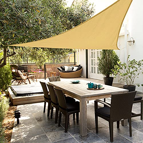 Aktive Garden 53909 - Toldo Vela Triangular Color Crema 500 x 500 x 500 cm