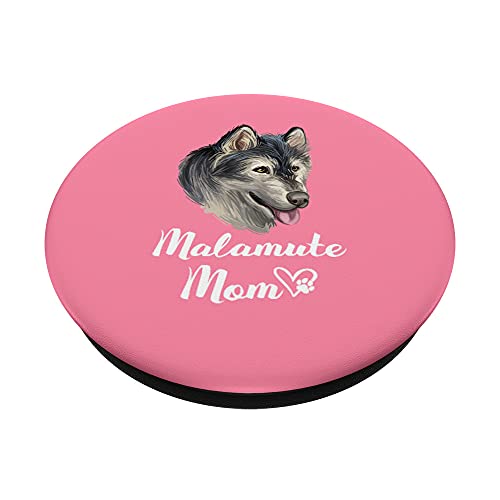 Alaskan Malamute MOM Mamá Madre De Perro Alaskan Malamute PopSockets PopGrip Intercambiable