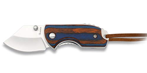 Albainox - 18630 - Navaja Mini con Bloqueo Stamina roja/Azul. h: 4.5 cm. Herramienta para Caza, Pesca, Camping, Outdoor, Supervivencia y Bushcraft