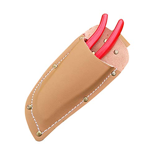 ALEOHALTER Funda de podadora de jardín, funda protectora para podar, soporte para tijeras de poda, bolsa de jardinería para alicates, tijeras de podar, tijeras de jardín (tan)