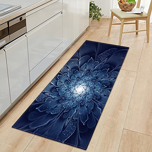 Alfombra de puerta de entrada nórdica simple cocina dormitorio alfombra baño antideslizante piso pasillo balcón alfombra patrón 3D tatami mat NO.9 50X160cm