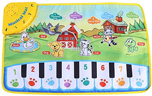 Alfombra Musical Piano Infantil - Alfombrilla De Baile Piano Para Niños - Educativo Manta Piano Con Imágenes Coloridas Animales - Tapete Musical Con Melodías Y Sonidos De Animales