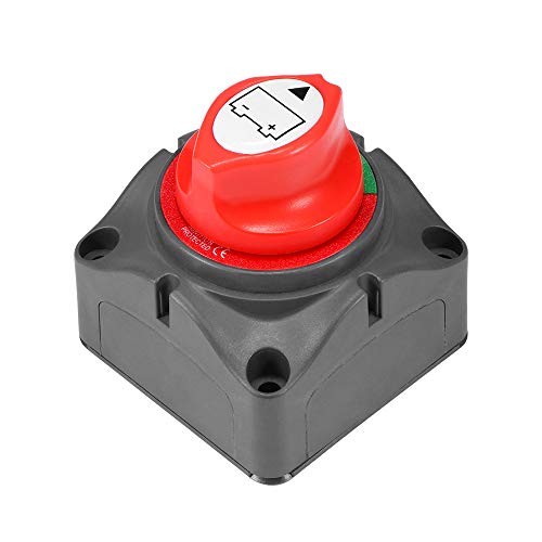 ALLOMN Interruptor de Apagado Automático de la Batería del Automóvil, 12V/24V 300A Universal Interruptor del Aislador Batería Interruptor de Corte a Prueba de Agua para el Barco Marino de Automóviles