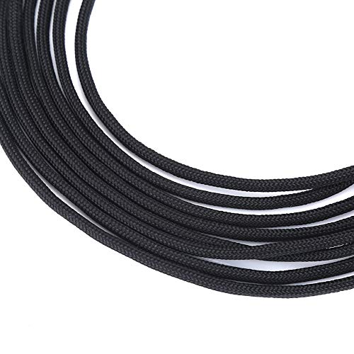 Alomejor 9 Strand Paracord 100m 550lb Cable de paraca¨ªdas Reflectante para Tienda al Aire Libre Supervivencia Camping Escalada(Negro)