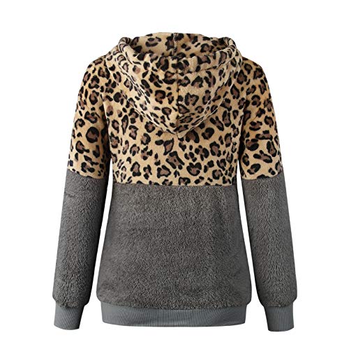 Alueeu Sudaderas con Capucha para Mujer 2021 Otoño Invierno Casual Felpa Suéter Manga Larga Chaqueta Lana Capa Moda Abrigos Deportivos Pullover Tops