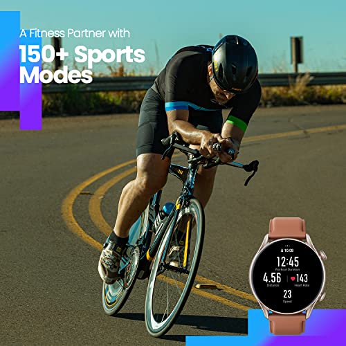 Amazfit GTR 3 Pro Smartwatch Deportivo Pantalla AMOLED de 1.45 "Frecuencia Cardíaca Sueño Estrés Monitorización de SpO2 150+ Modos Deportivos GPS Llamadas Bluetooth Control de Música Alexa Marrón