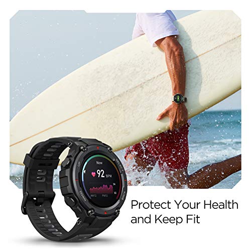 Amazfit T-Rex Pro Smartwatch Fitness Monitor de Sueño y Ritmo cardiaco 10 ATM GPS Reloj Inteligente Deportativo con más de 100 Modes Deportes Duración de batería 18 días Resitente Diseño Gris