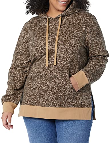 Amazon Essentials French Terry Hooded Tunic Sweatshirt Sudadera, Camel, Guepardo, XS