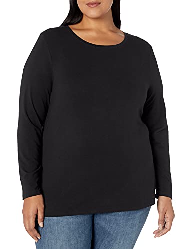 Amazon Essentials Long-Sleeve T-Shirt novelty-t-shirts, Negro, Large