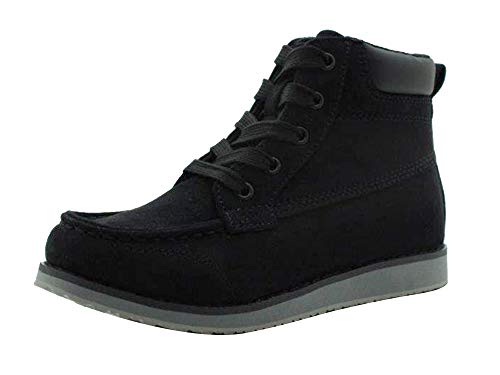 Amazon Essentials Moc Toe Boot Botas de Moda, Negro, 2 Medium US Little Kid