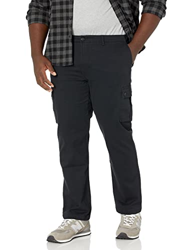 Amazon Essentials – Pantalones cargo elásticos de corte entallado para hombre, Negro, 34W x 32L