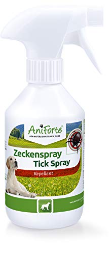 AniForte Spray contra garrapatas para perros 250ml - Protección contra garrapatas, pulgas, ácaros y parásitos, spray anti garrapatas, repelente de garrapatas, spray para insectos