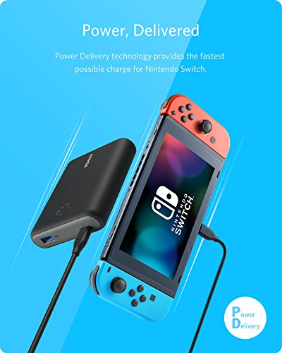 Anker Batería Externa PowerCore Ión de Litio Nintendo Switch Edition, Negro, 13400 mAh