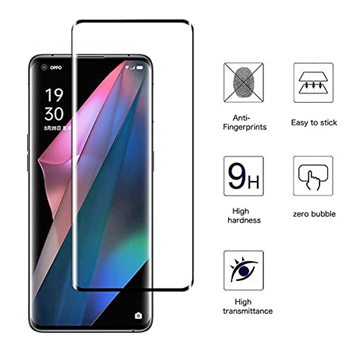 AOKUMA 3D Protector de Pantalla para OPPO Find X3 Pro, [2 Unidades] 3D Cristal Templado para OPPO Find X3 Pro Fácil Instalación, Sin Burbujas, Alta Definicion, 9H Dureza, Anti-Arañazos