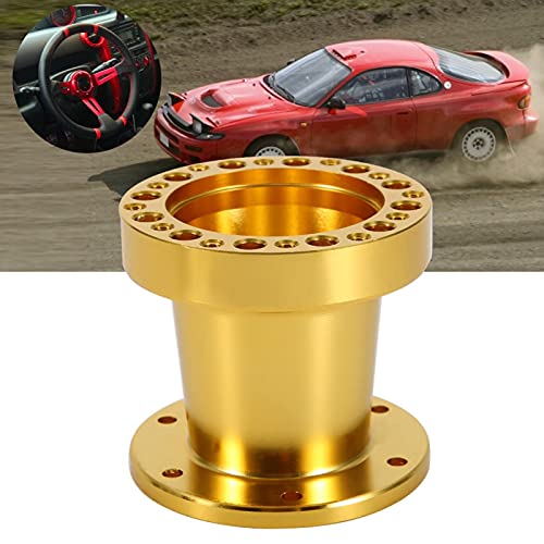 Aqxreight - Adaptador De Cubo De Volante, 2 Colores, 3 Pulgadas, Universal, Cubo De Volante De Coche, Espaciador De Aluminio, Kit De Adaptador De Cubo De Volante(Oro)