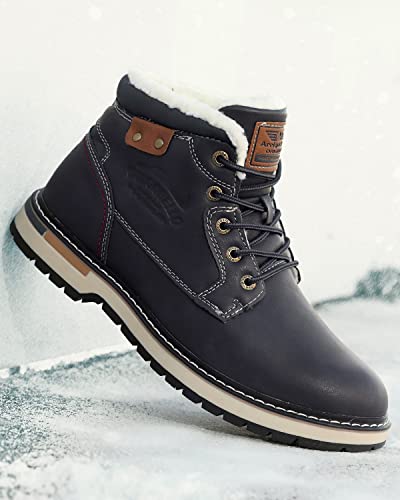 ARRIGO BELLO Botas Hombre Zapatos Invierno Botines Cálido Forradas Trekking Antideslizante Boots Montaña Tamaño 41-46 (ABAzul, numeric_44)