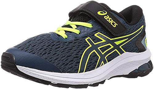 Asics Gt-1000 9 PS, Sneaker, Magnetic Blue/Safety Yellow, 32.5 EU