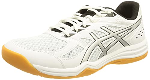 Asics Upcourt 4, Zapatillas de Netball Hombre, White/Pure Silver, 42 EU