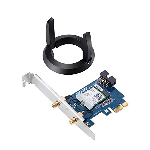 ASUS PCE-AC58BT - Tarjeta de Red Wi-Fi PCI-e 160 MHz AC2100 con Bluetooth 5.0 (Dual-Band, 2x2, MU-MIMO, WPA3)