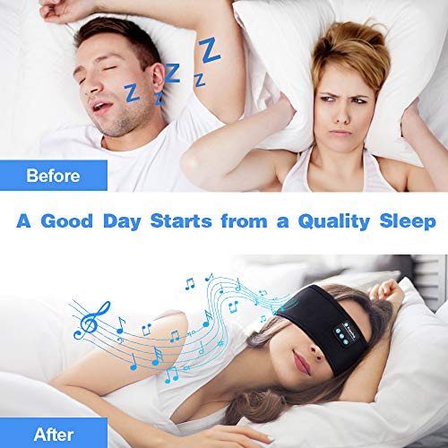 Auriculares para Dormir Regalos Originales para Hombre Mujer - Amigo Invisible Regalos Antifaz para Dormir Auriculares para Dormir con Ultrafinos HD Estéreo Altavoces, Orejeras Antiruido para Dormir