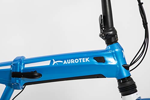 Aurotek Sintra Bicicleta Eléctrica (e-bike) Plegable/foldable de 20", Adultos Unisex, Ocean Blue